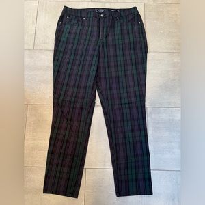 Black watch plaid jeans - like new! Dress up or down. Classic plaid but jeans!!